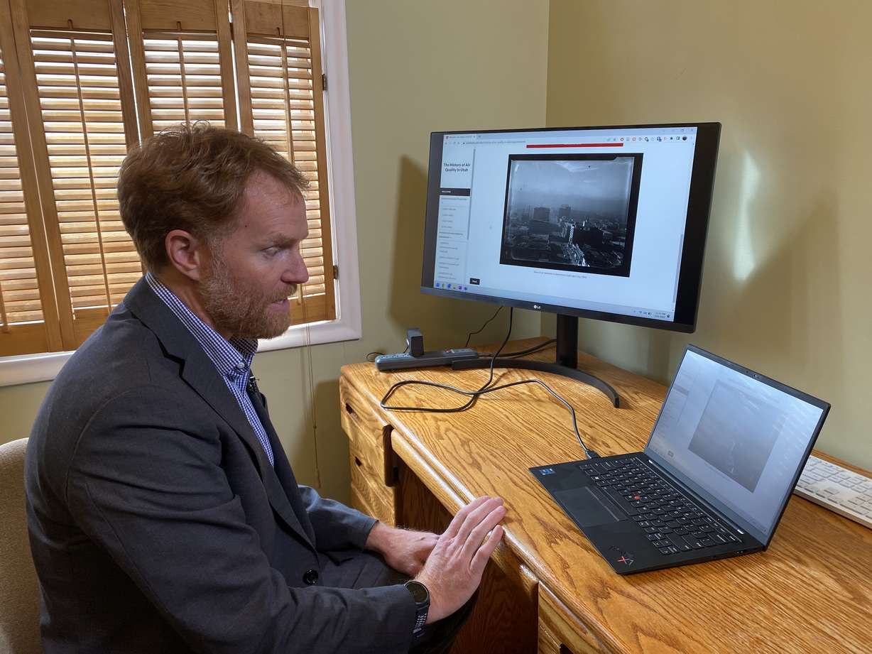 Logan Mitchell compiled the digital archive on the history of air quality in Utah.