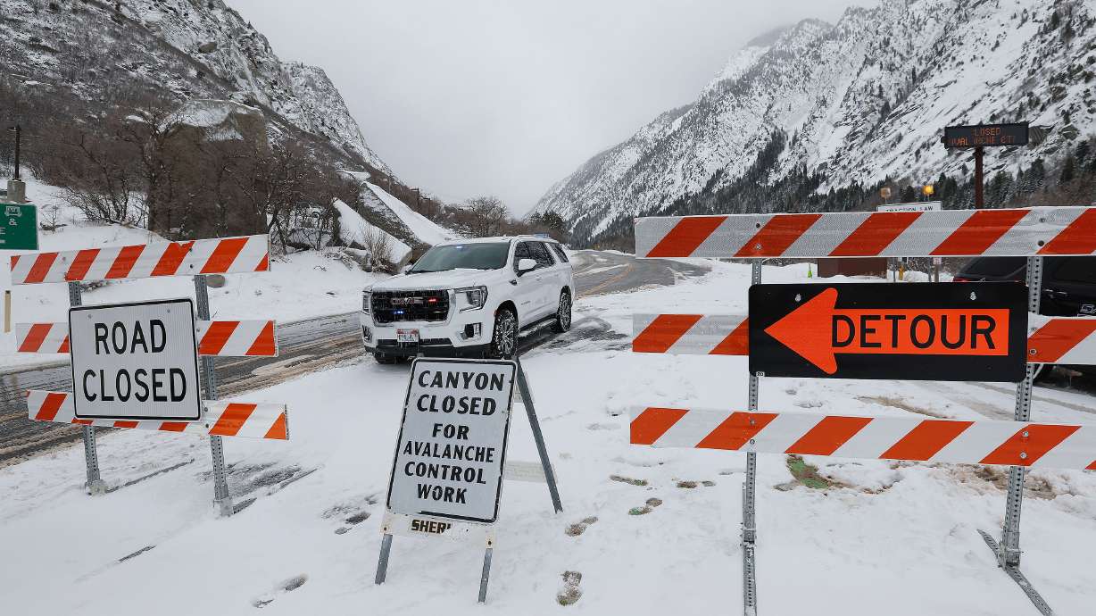 Officials have closed the road in Little Cottonwood Canyon due to avalanche danger on Friday. The snowpack total is close to breaking a 40-year record in Utah.