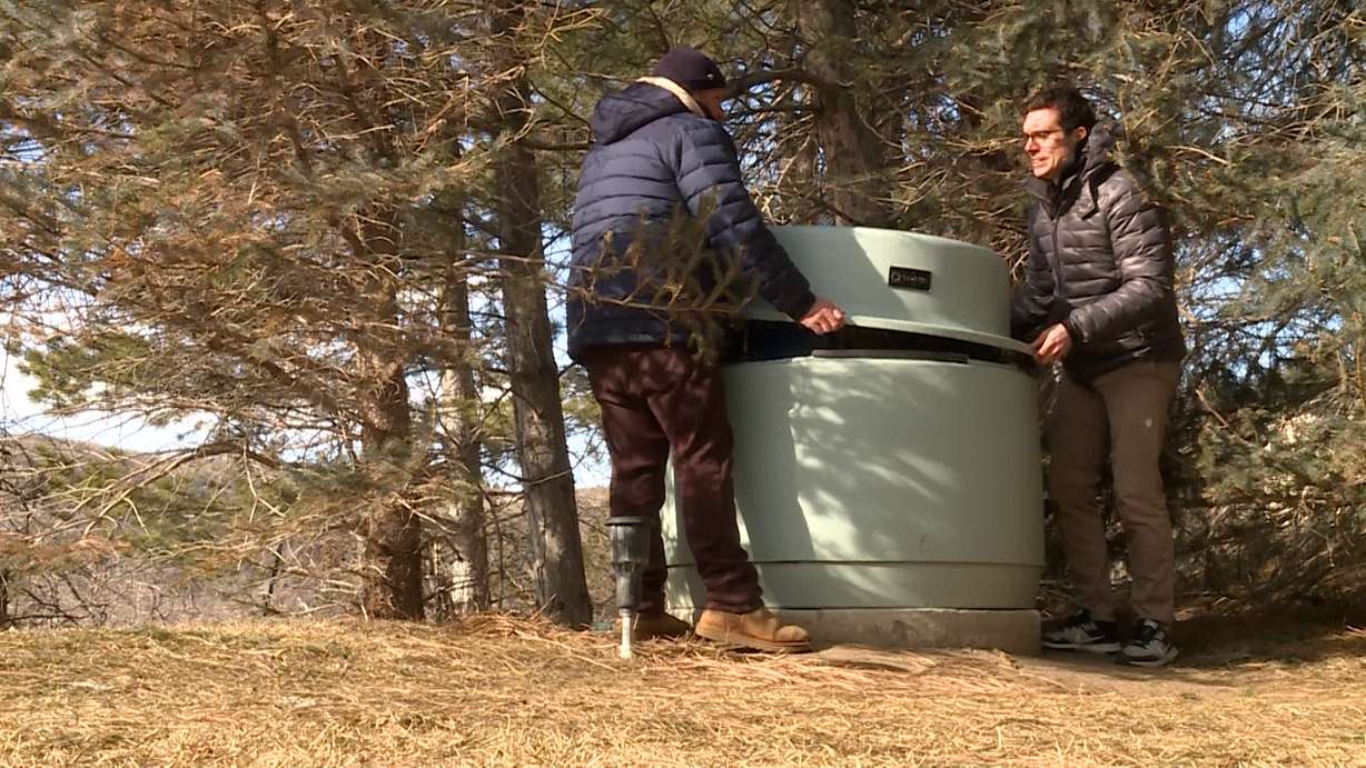 A flywheel with a cover.