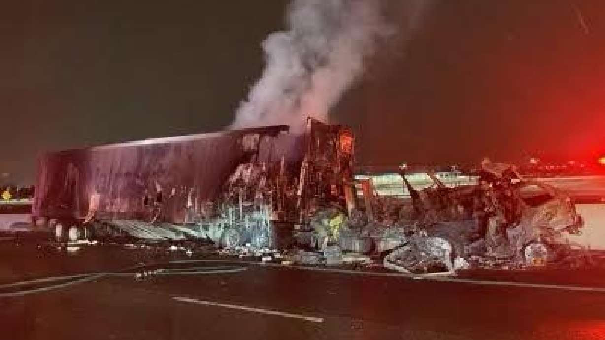 At least one person is dead after a wrong-way crash between two vehicles early Sunday.