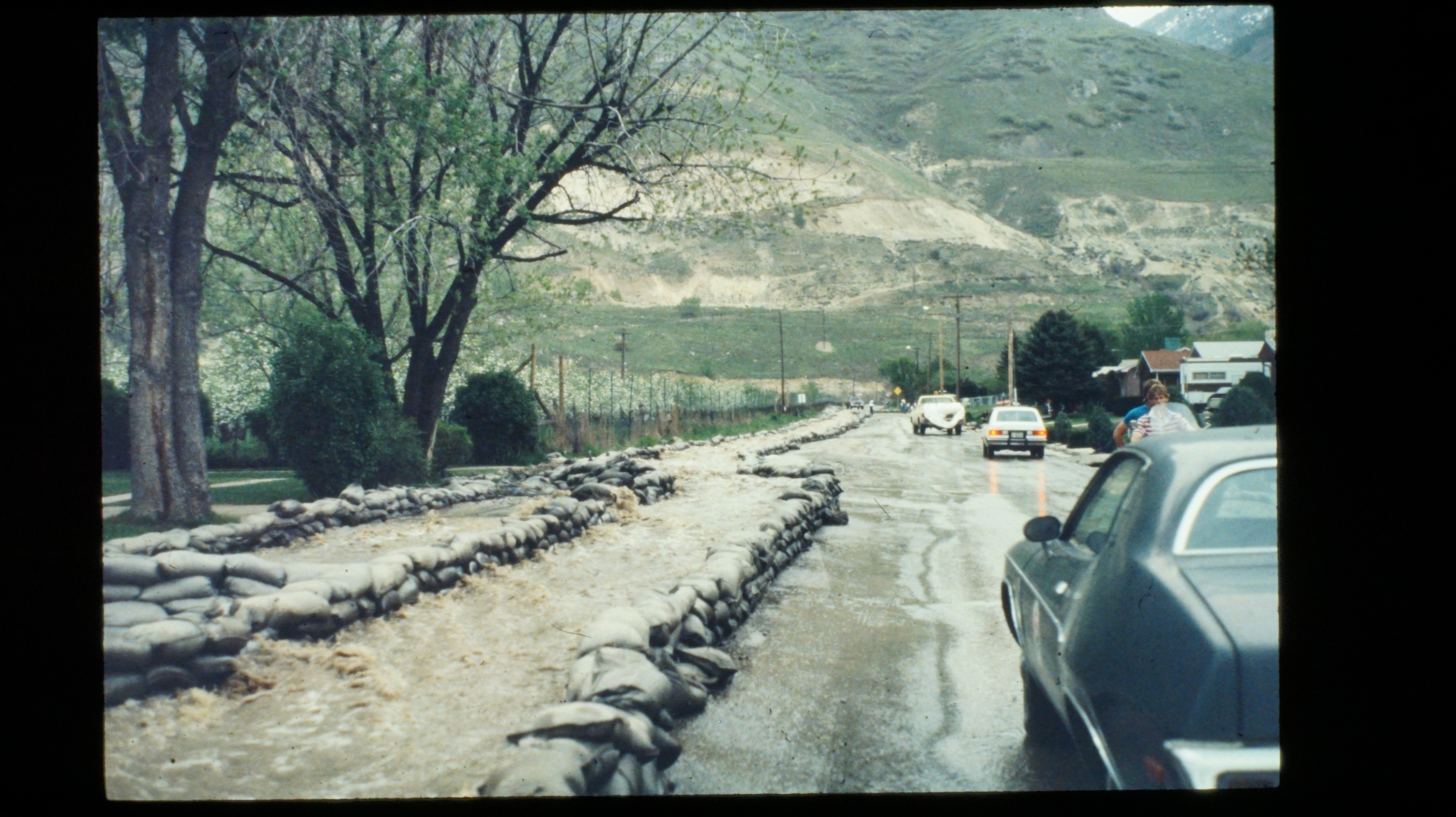 Flooding from Slate Canyon in 1984.