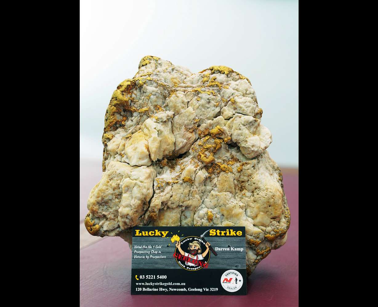 This large gold nugget was discovered by an amateur gold prospector in Australia.