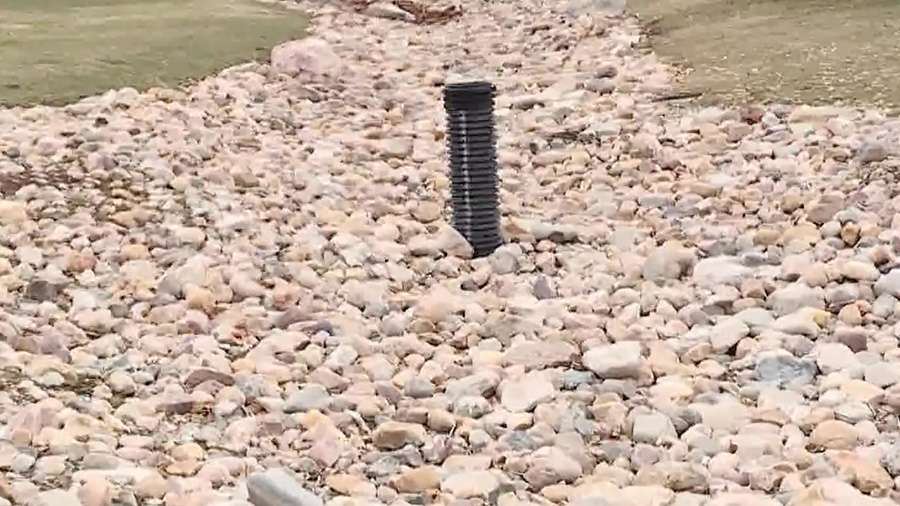 A rock channel that protects the water underneath it is shown in Provo Wednesday. Cities and counties across Utah are taking advantage of the extra water this winter to replenish aquifers.
