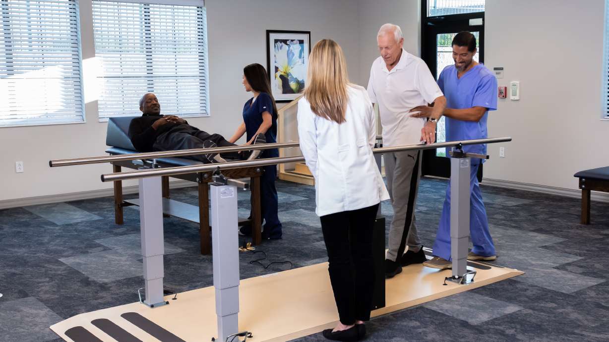 A patient receives care at an Advanced Health Care facility. The Larry H. Miller Company on Wednesday announced the creation of Larry H. Miller Senior Health, a business platform aimed at providing patient care, outcomes and operational excellence across the nation.