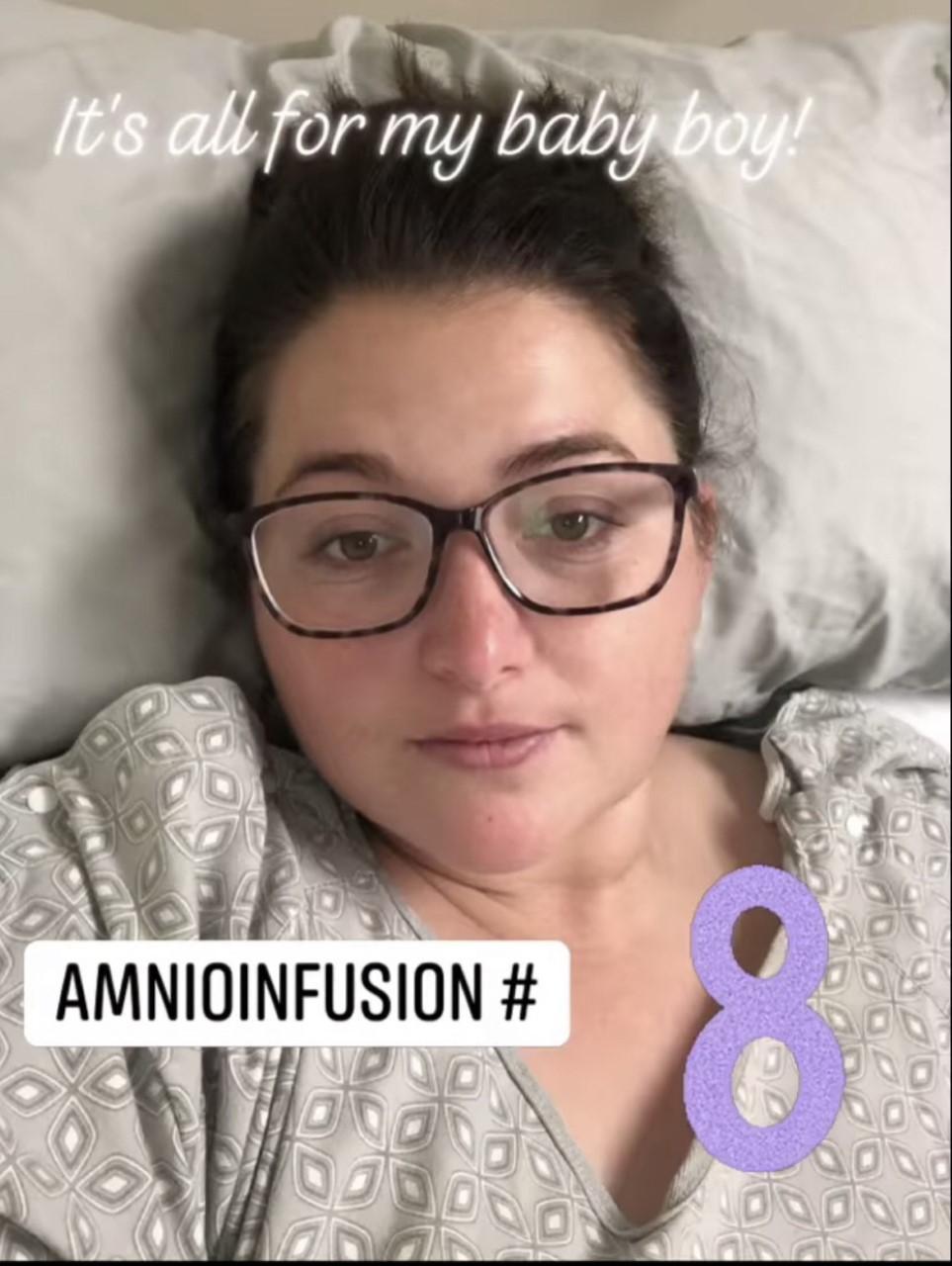 Kristen Shakespear at one of her amnio fusion procedures in Los Angeles. March is Kidney Awareness Month, and Shakespear and her family are using it as an opportunity to help find their son, Issac, who is living with no kidneys, a much-needed kidney.