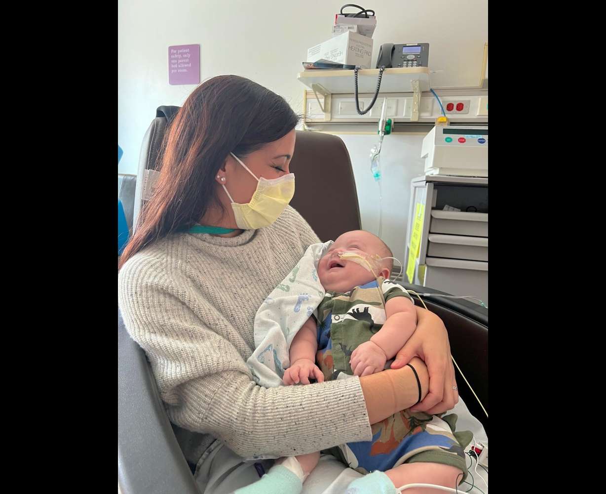 Dr. Martha Monson holds baby Isaac. Monson helped his mother through through her pregnancy with Issac. March is Kidney Awareness Month, and Isaac's family is using it as an opportunity to help find him a much-needed kidney.