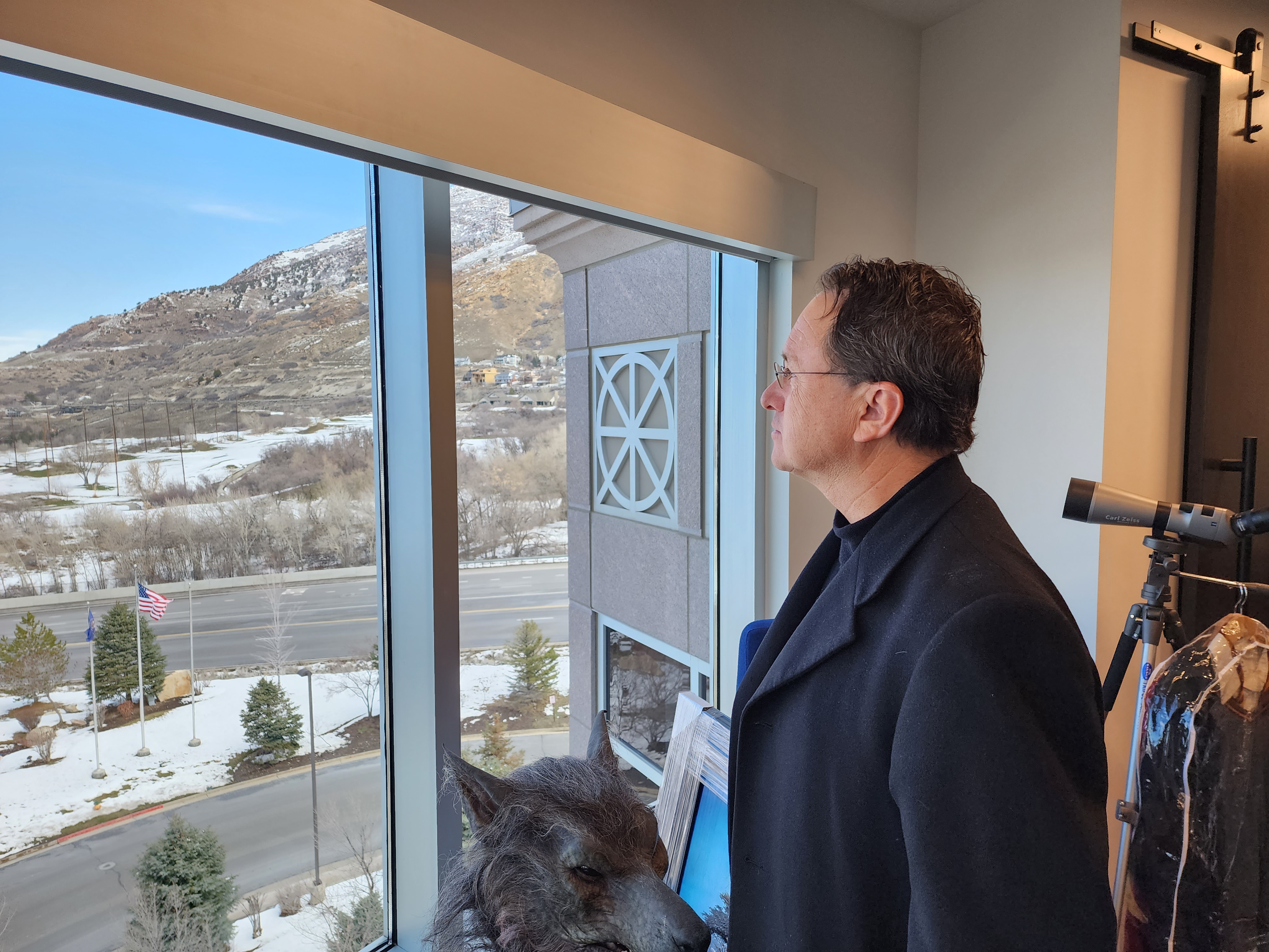 Brandon Fugal at his Salt Lake City office.