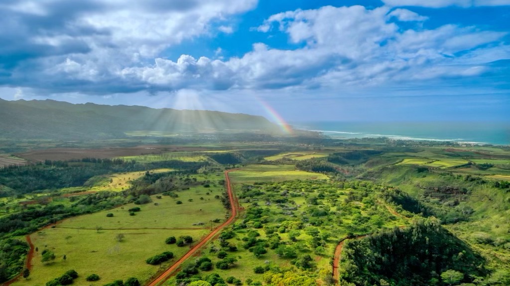 An arial view of Luakiha'a Farms on the island of Oahu, Hawaii. Utah investment and real estate broker Brandon Fugal has purchased the property and is involving the Hawaiian population in his plans to preserve it.