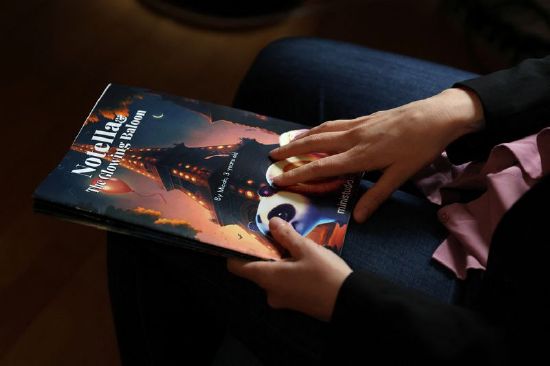 Author Kris Kashtanova sits in their office in New York City, March 2. Kashtanova is seeking for legal protections for a new mode of art creation.