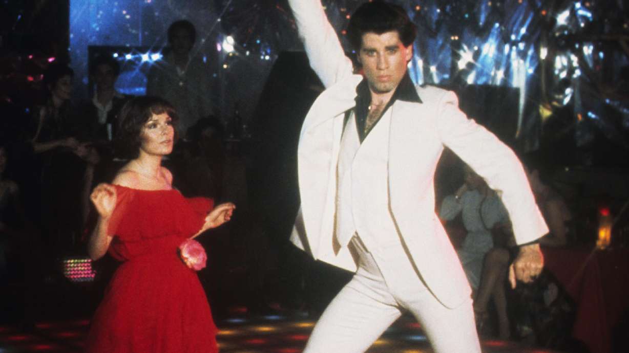 The white three-piece suit worn in "Saturday Night Fever" by John Travolta will be placed up for auction.