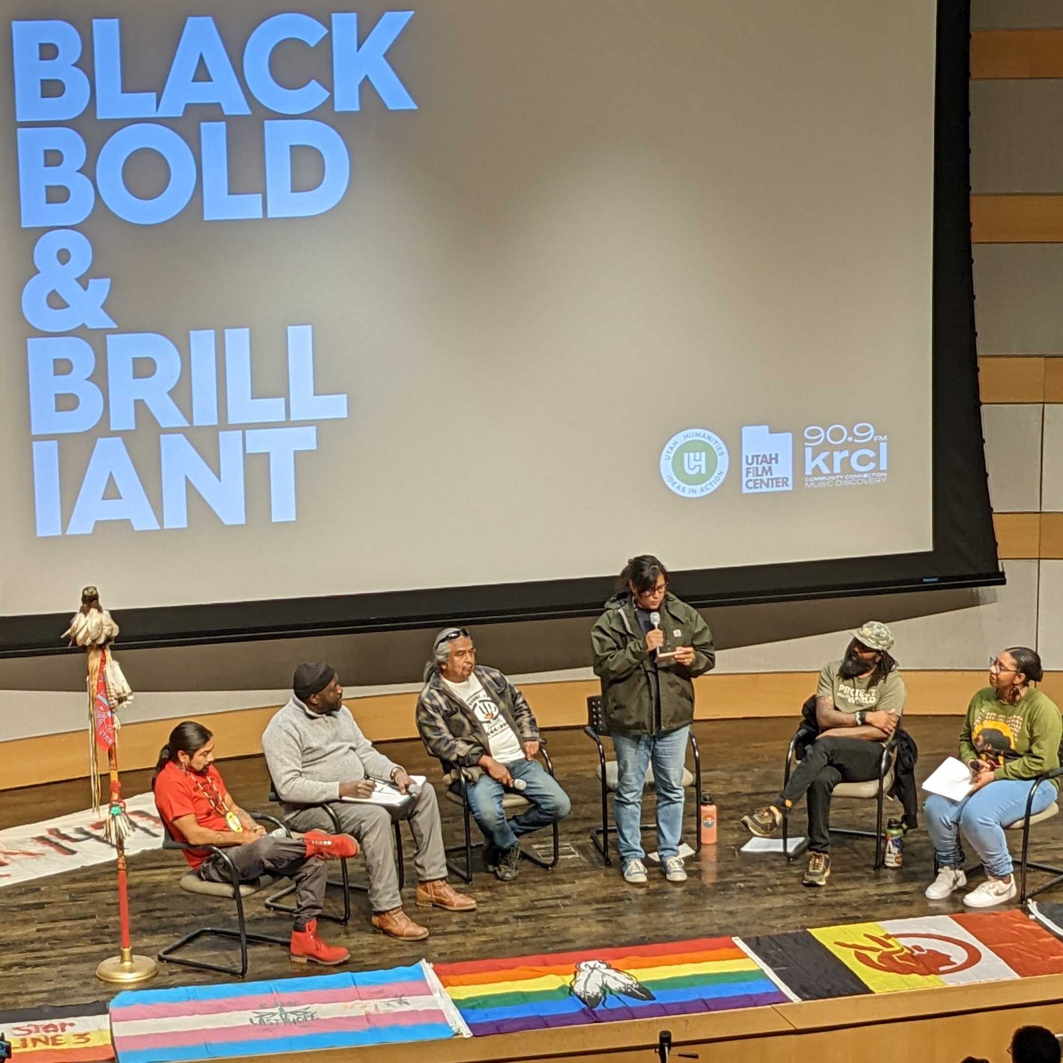 Individuals take part of a post-film discussion as part of the Utah Film center's Black, Bold & Brillant series. 