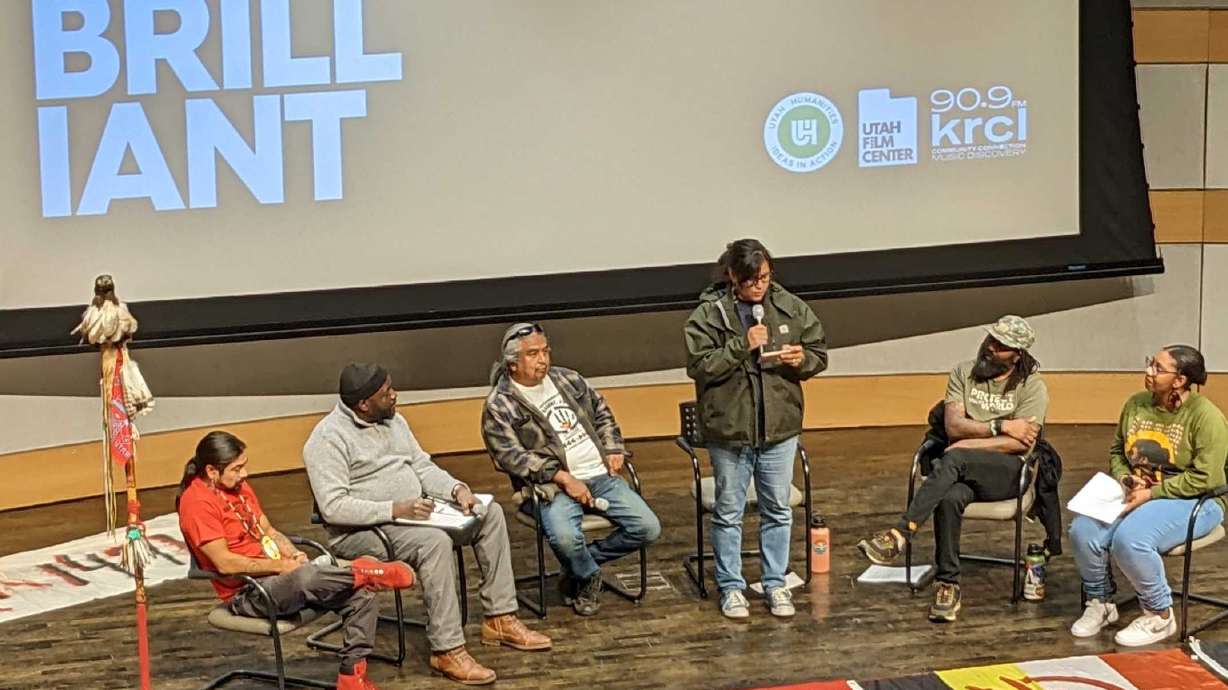 Individuals take part of a post-film discussion as part of the Utah Film center's Black, Bold & Brillant series.