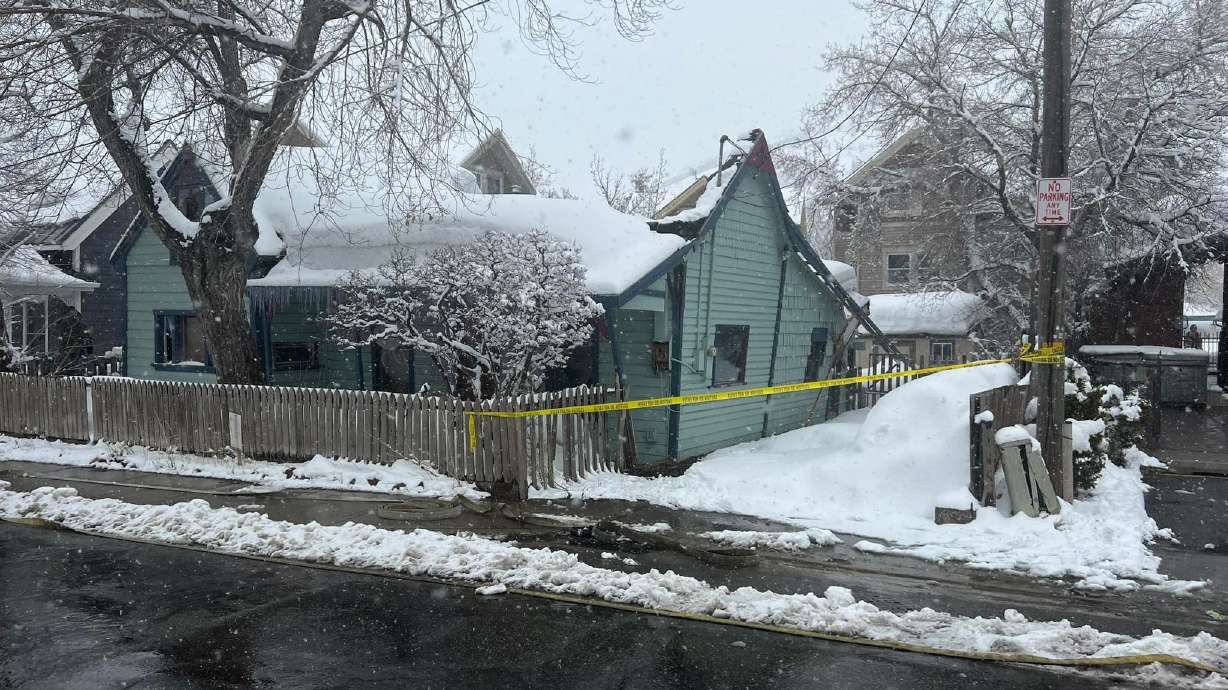 Three homes in Park City suffered damage Monday after heavy snow and ice caused structure collapses, including the roof of a house on Park Avenue.