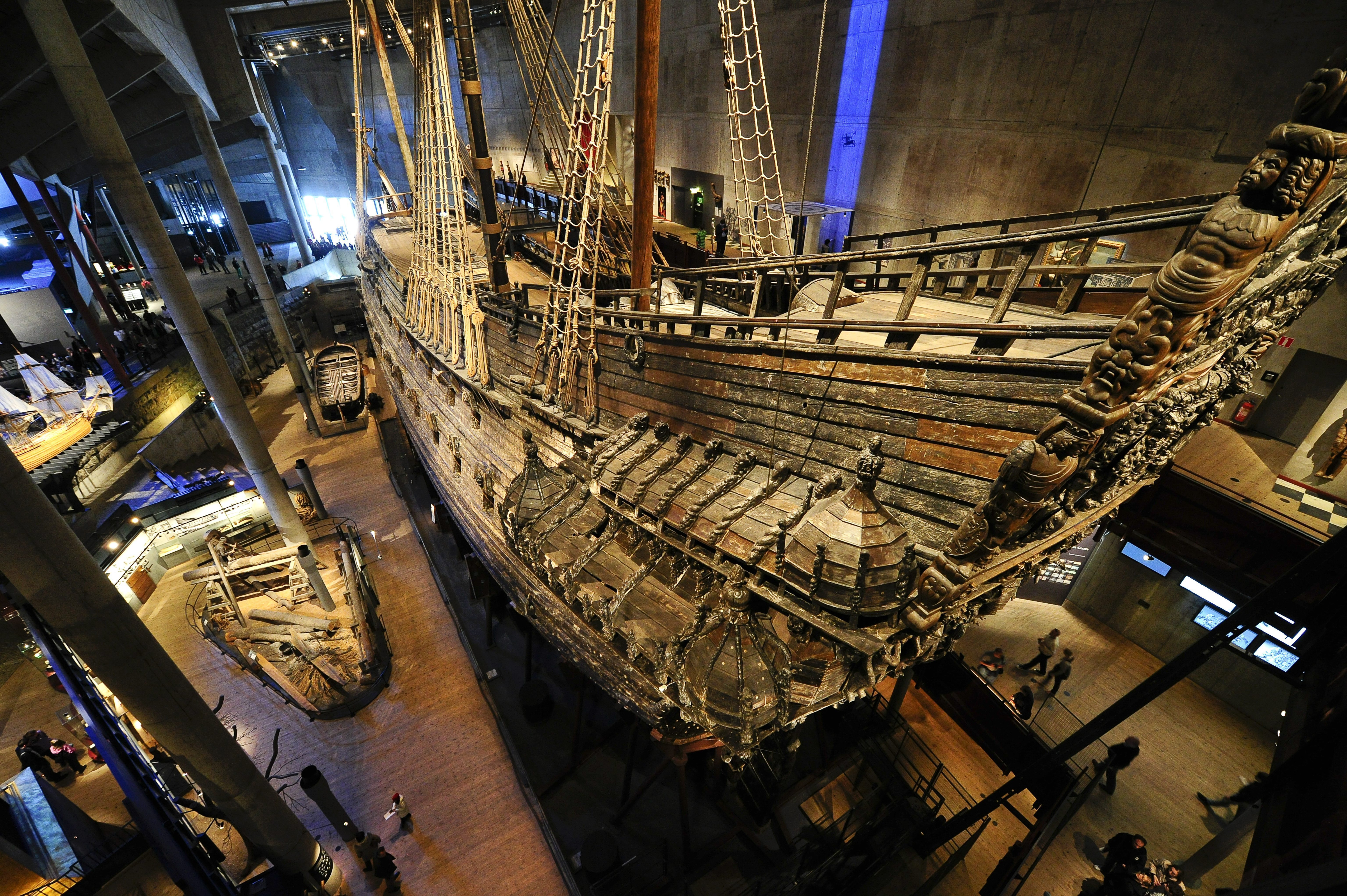The royal warship Vasa is seen at the Vasamuseet museum in Stockholm, April 24, 2011. A U.S. military laboratory has helped confirm what was suspected for years: A woman was on the 17th century warship that sank on its maiden voyage.