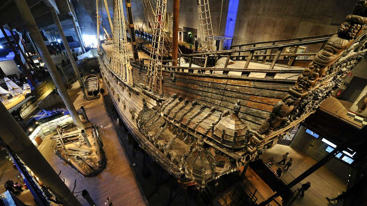 The royal warship Vasa is seen at the Vasamuseet museum in Stockholm, April 24, 2011. A U.S. military laboratory has helped confirm what was suspected for years: A woman was on the 17th century warship that sank on its maiden voyage.