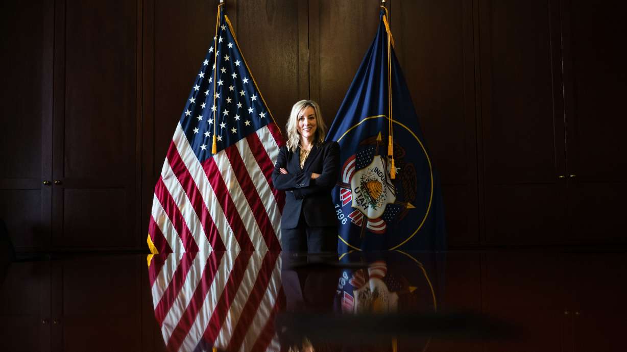 Aimee Winder Newton, senior adviser to Utah’s governor and director of the Office of Families, at the Capitol in Salt Lake City on Monday. Since the office opened, the state has made several efforts aimed at helping families.