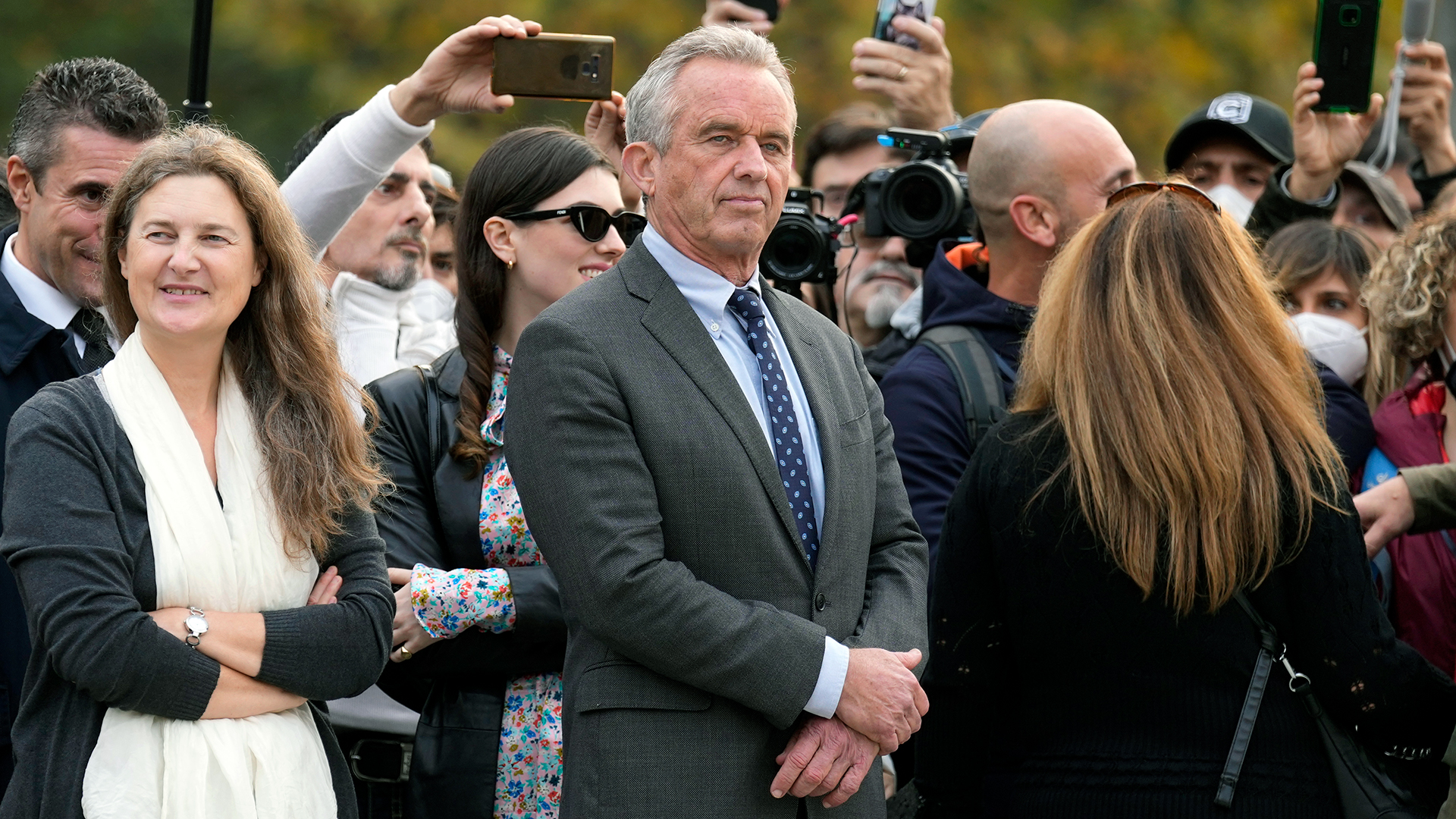 Environmental lawyer and anti-vaccine activist Robert F. Kennedy Jr., seen here in Italy in November of 2021, has filed paperwork with the Federal Election Commission to run for president in 2024 as a Democrat.