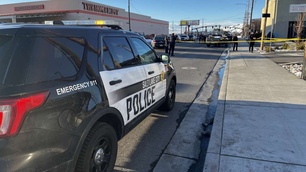 Police investigate a shooting, possible related to road rage, in South Salt Lake on Wednesday.
