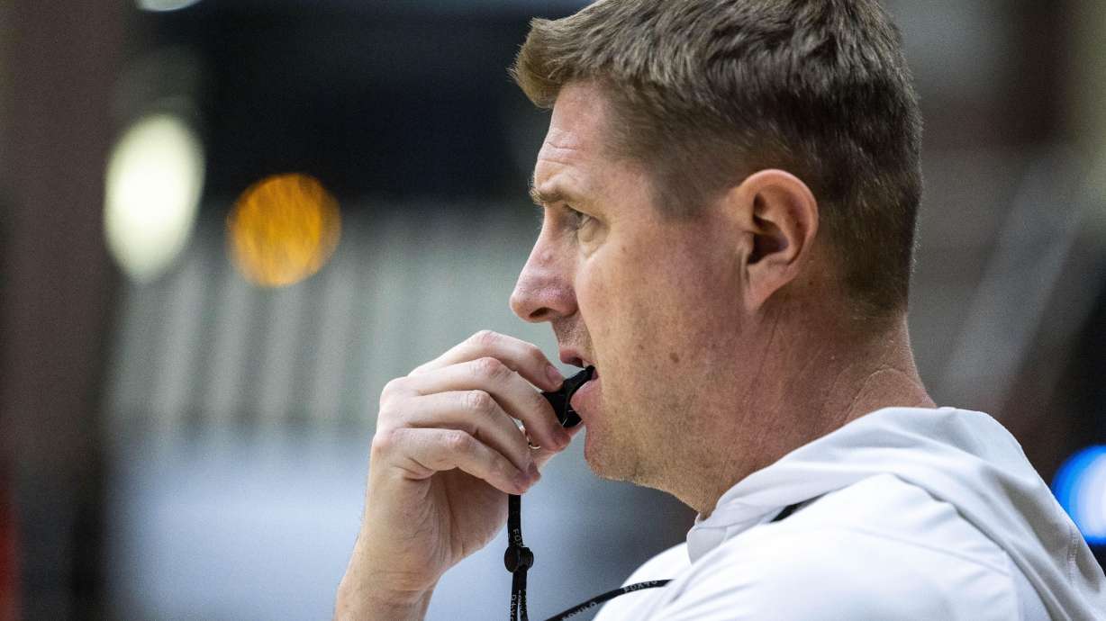 Utah Valley University Wolverine men’s basketball team practice and prepare for the Western Athletic Conference Tournament in Las Vegas, Nevada on Wednesday, March 8, 2023.