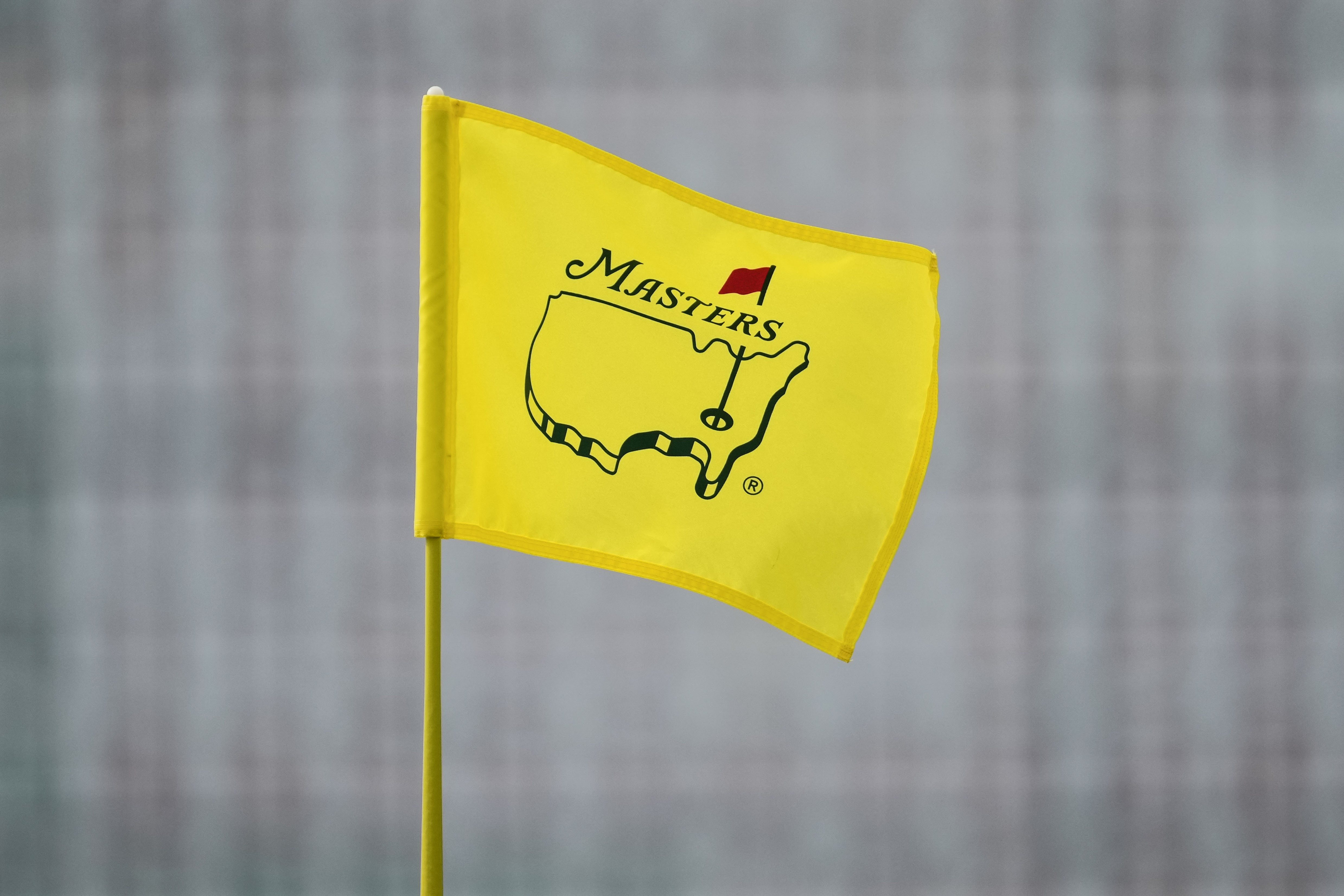 The flag waves on the 17th hole during the first round of the Masters golf tournament at Augusta National Golf Club on Thursday, April 6, 2023, in Augusta, Ga. 