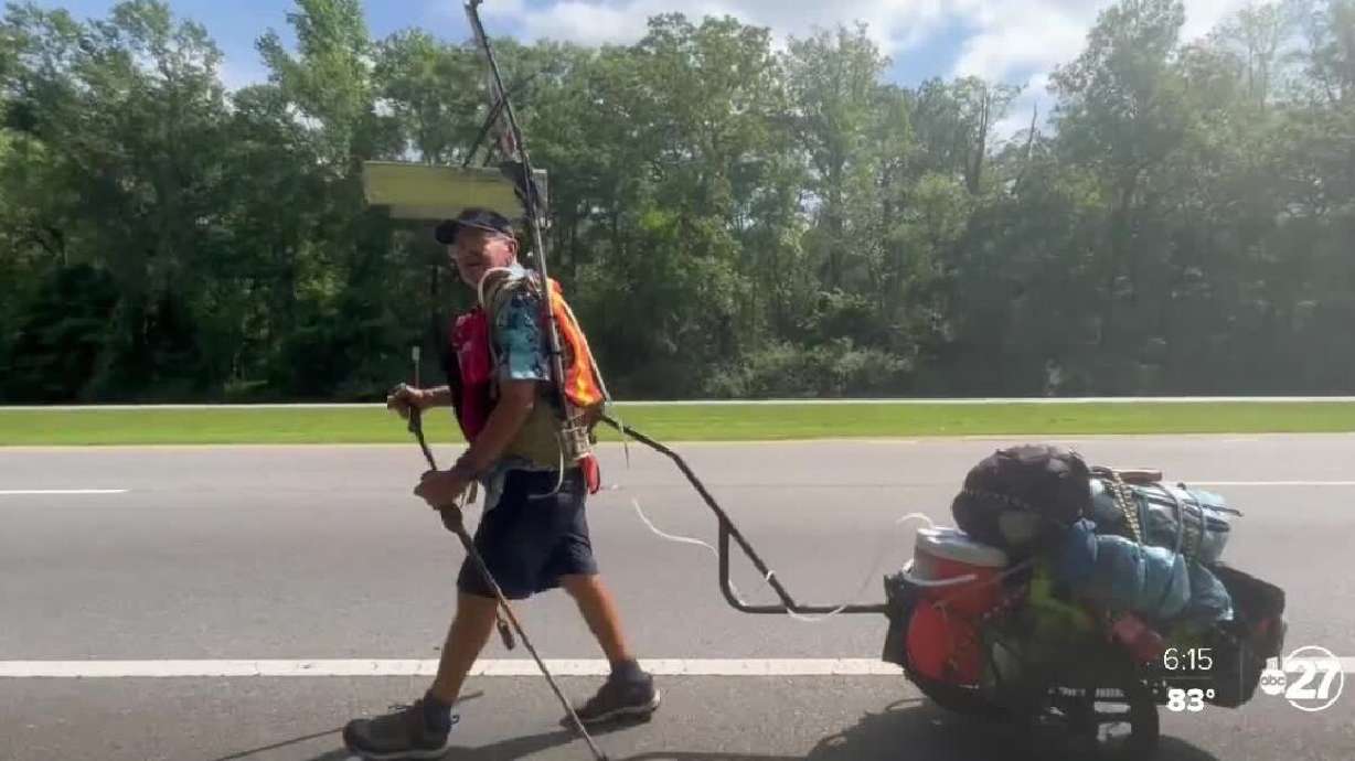 Steve Fugate, age 76, is making it his mission to spread love and compassion despite any challenges you may be facing. Fugate is making his way from Florida to Oregon to spread his message.