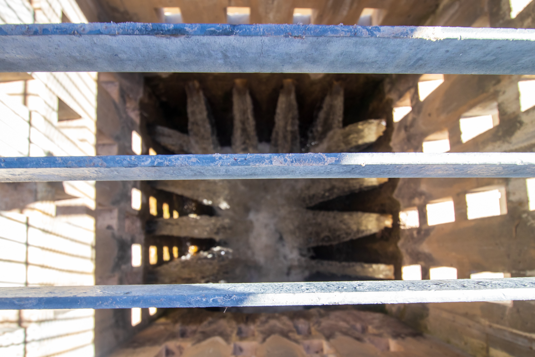 Water from City Creek flows through a catch basin at the mouth of City Creek Canyon on Monday. The structure is designed to prevent debris from entering pipes that the creek flows into, helping reduce flooding risks in Salt Lake City.