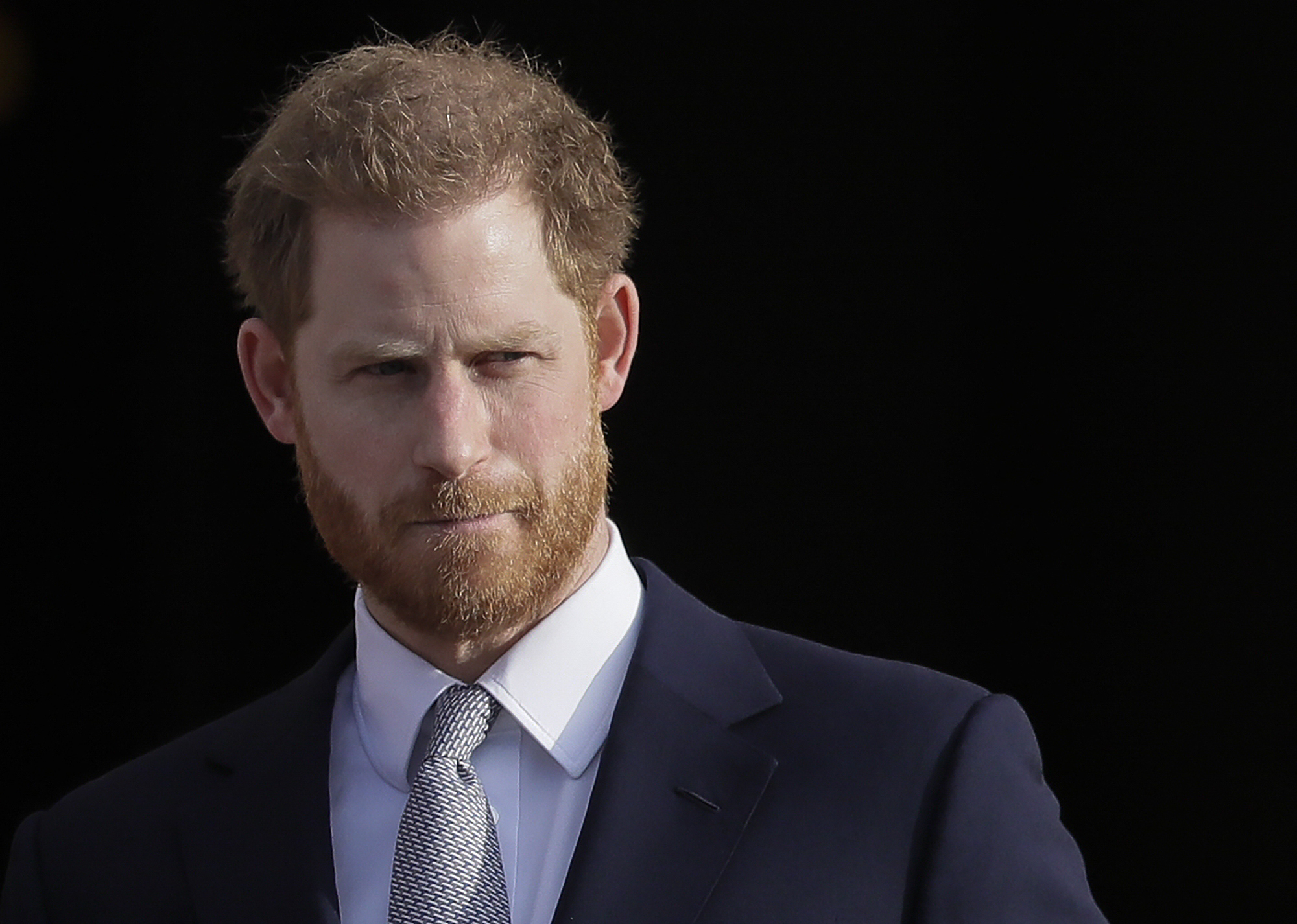 Britain's Prince Harry arrives in the gardens at Buckingham Palace in London, Jan 16, 2020. Buckingham Palace says Prince Harry will attend the coronation service of his father, King Charles III, at Westminster Abbey on May 6.