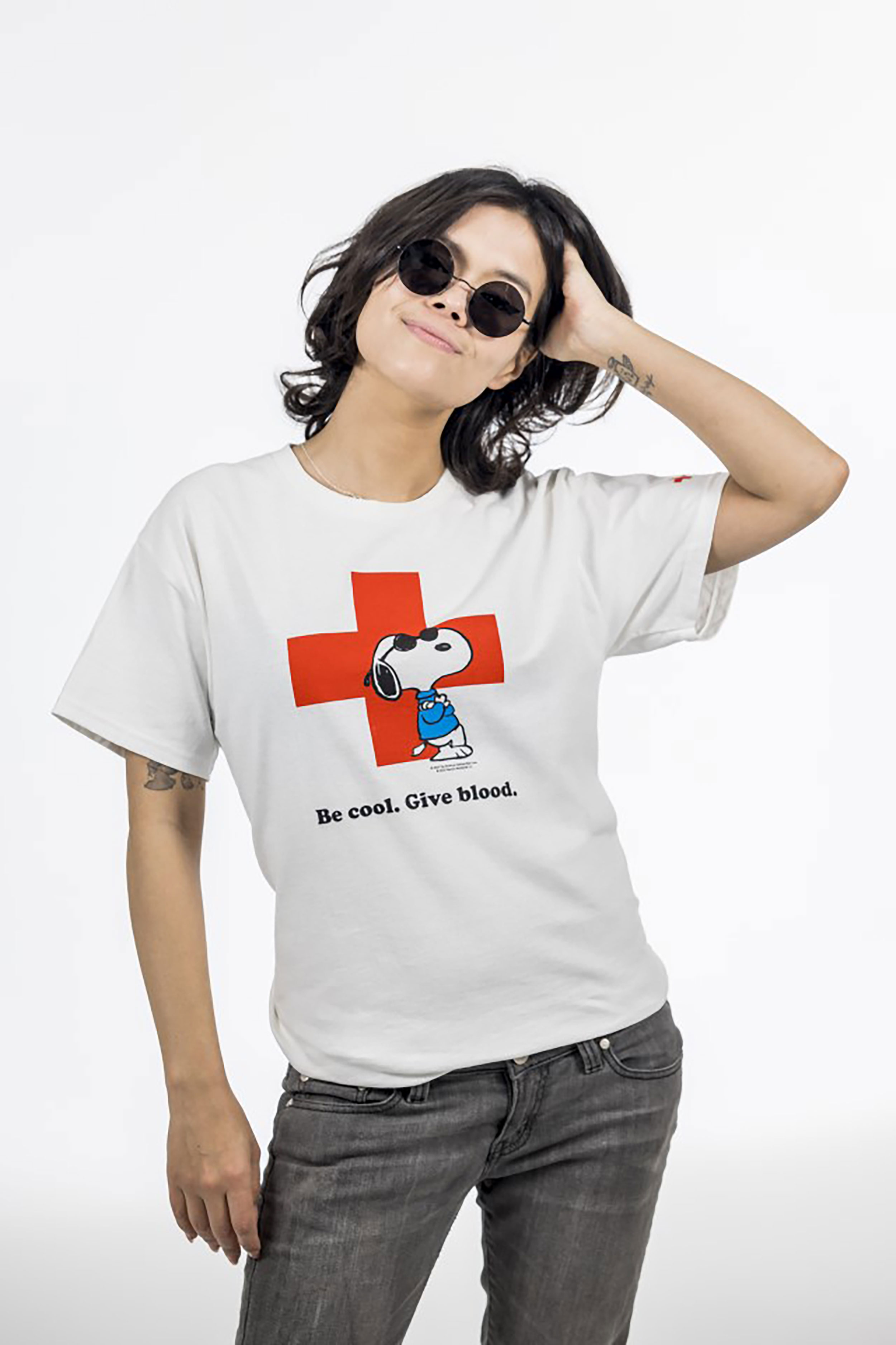 This Red Cross Snoopy shirt has gone viral in recent days, igniting an uptick in blood donations.