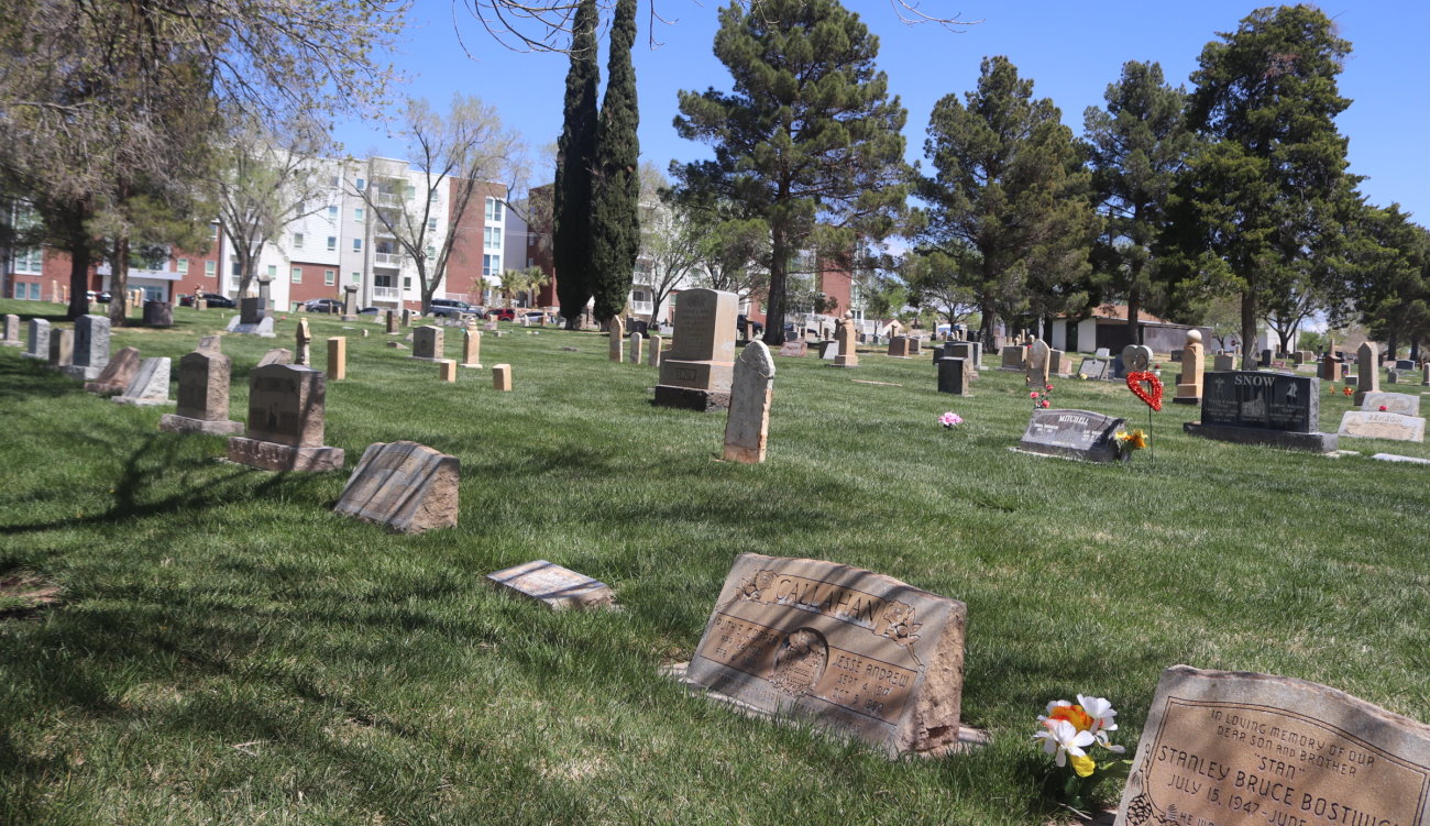 The Downtown Cemetery in St. George, pictured Friday. City officials are looking at reclaiming unused cemetery plots purchased prior to 1963.