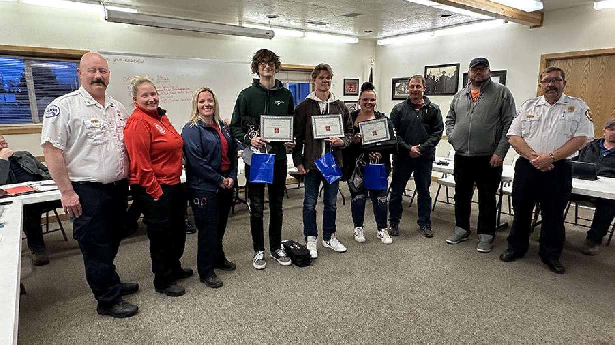 Firefighters honored three teens this week after they helped rescue an unresponsive 61-year-old man at Idaho's Heise Hot Springs.