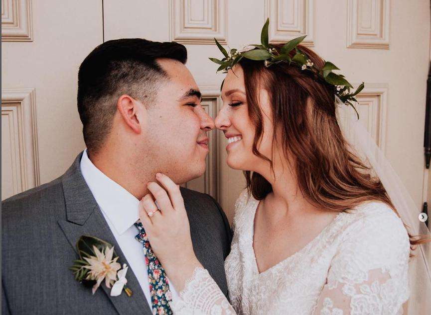 Tanner and Shay Martin in their October 2018 wedding pictures.