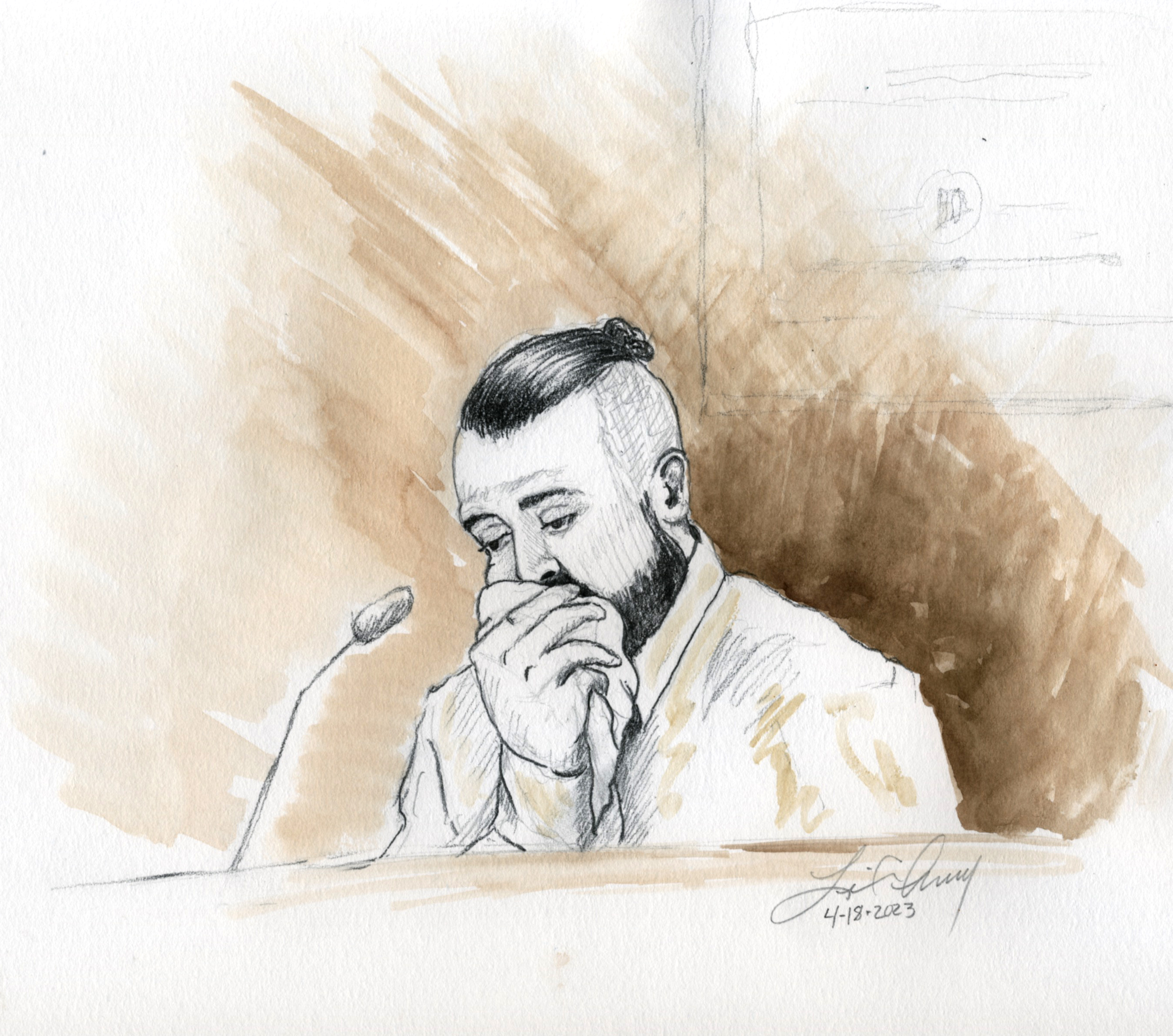 Colby Ryan, son of Lori Vallow Daybell, testifies in Boise on Tuesday. He accused his mother of murdering his siblings in a recorded phone call after their bodies were found.