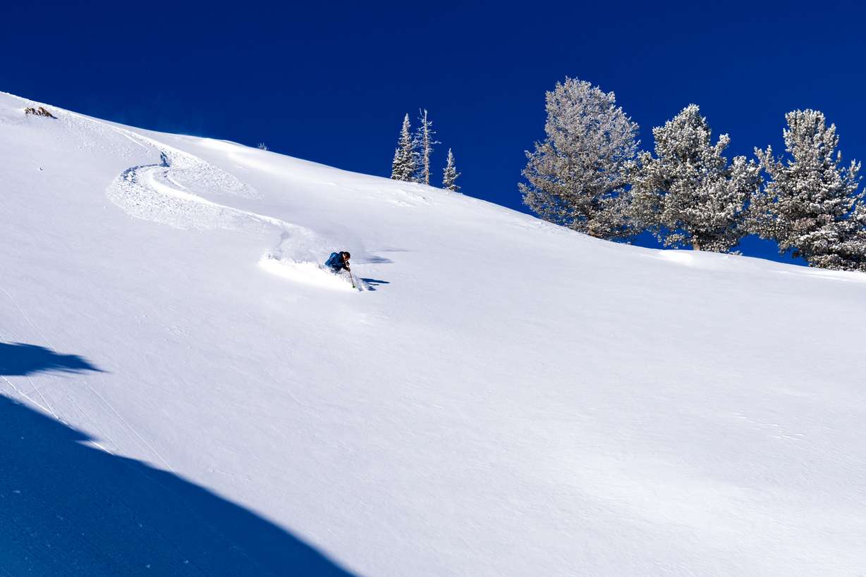 A skier is pictured at Powder Mountain. Powder Mountain announced Monday that Reed Hastings, co-founder and executive chairman of Netflix, purchased a majority stake in the resort for an undisclosed amount.