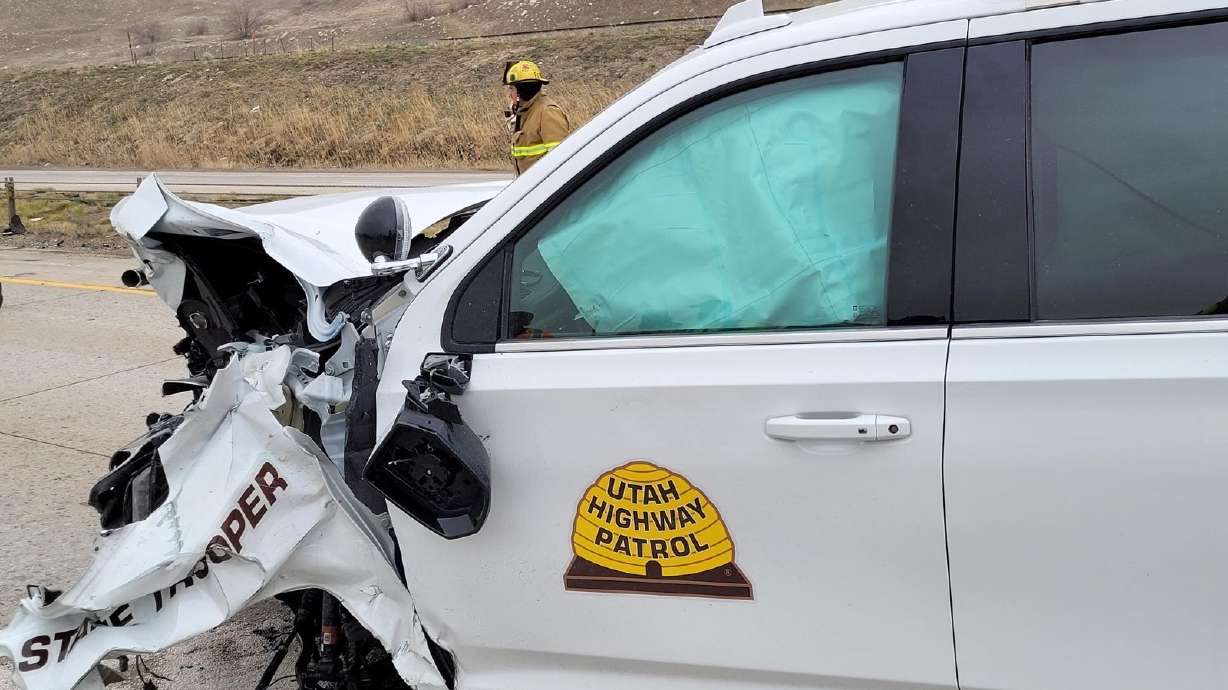 A sergeant with the Utah Highway Patrol is being called a hero after stopping a wrong-way driver on I-80 Tuesday by purposely hitting the vehicle with his own patrol car.