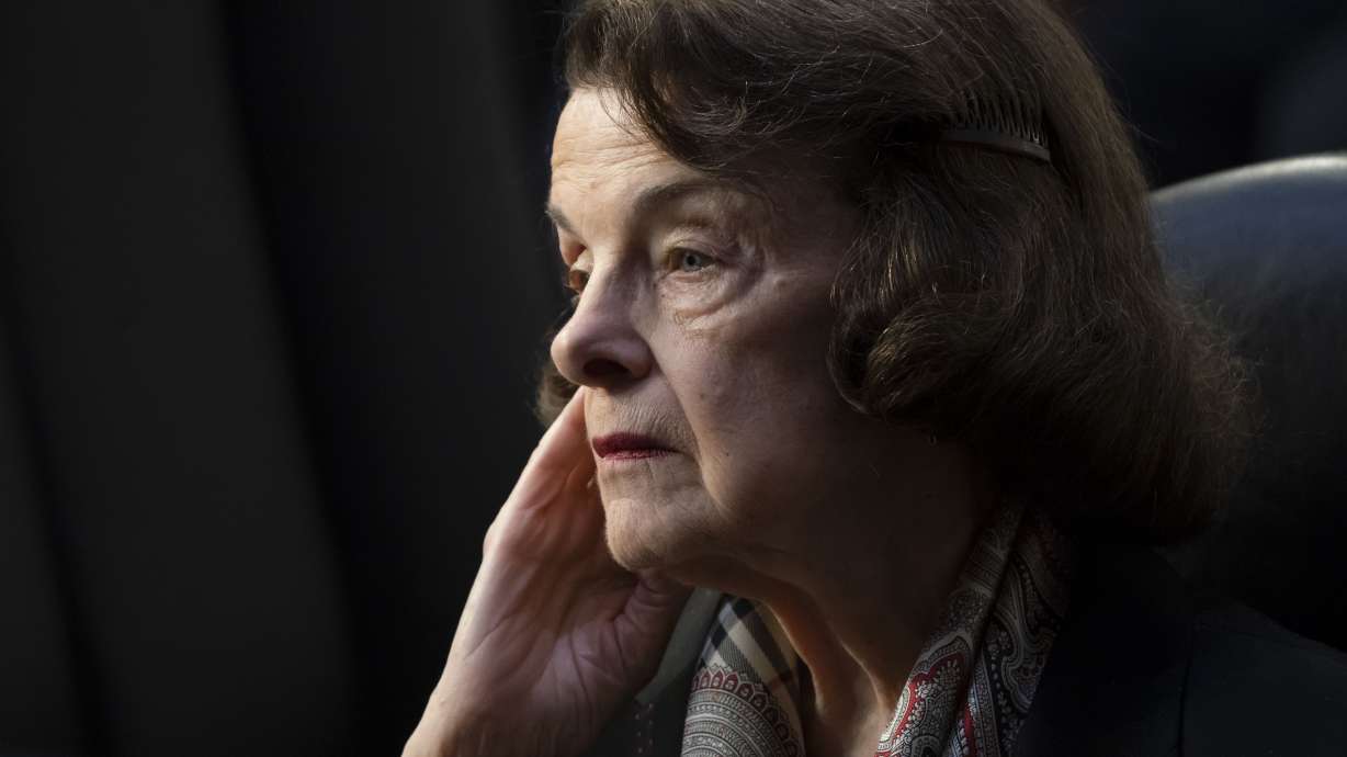 Sen. Dianne Feinstein, D-Calif., in Washington, April 4, 2022. Senate Republicans have blocked Democratic efforts to replace Feinstein on the Judiciary Committee while she is absent due to health issues.