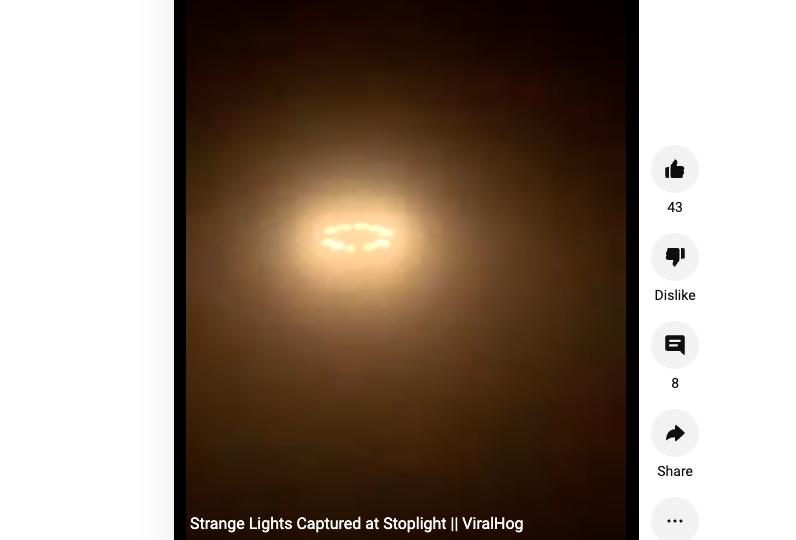 A strange configuration of lights is seen in this video posted Jan. 9, 2021, from Fargo, North Dakota.