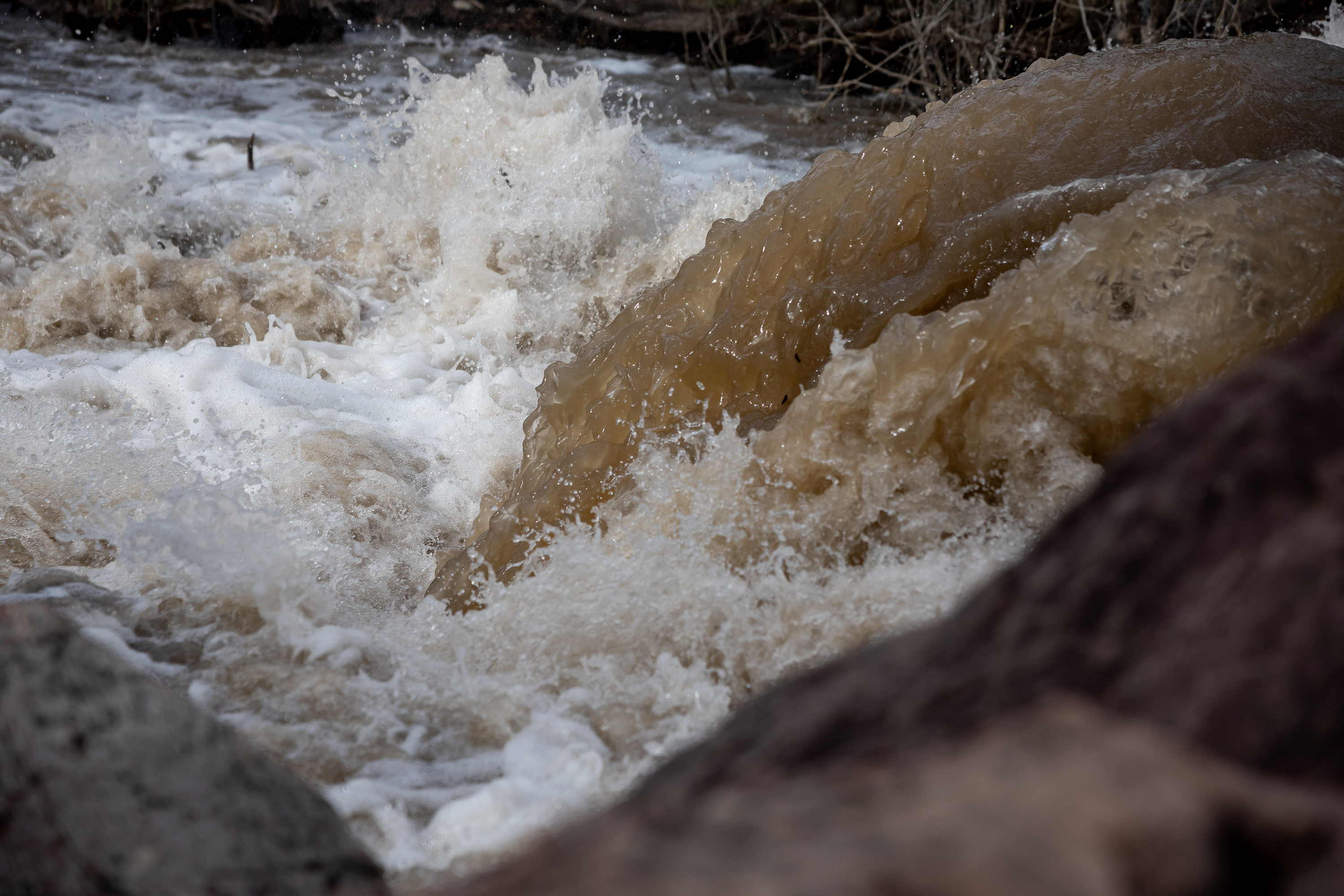 Parleys Creek, swollen by spring snowmelt, surges through Sugar House Park in Salt Lake City on April 12. Snowmelt runoff is a whole different beast in northern Utah compared to the southern section of the state.