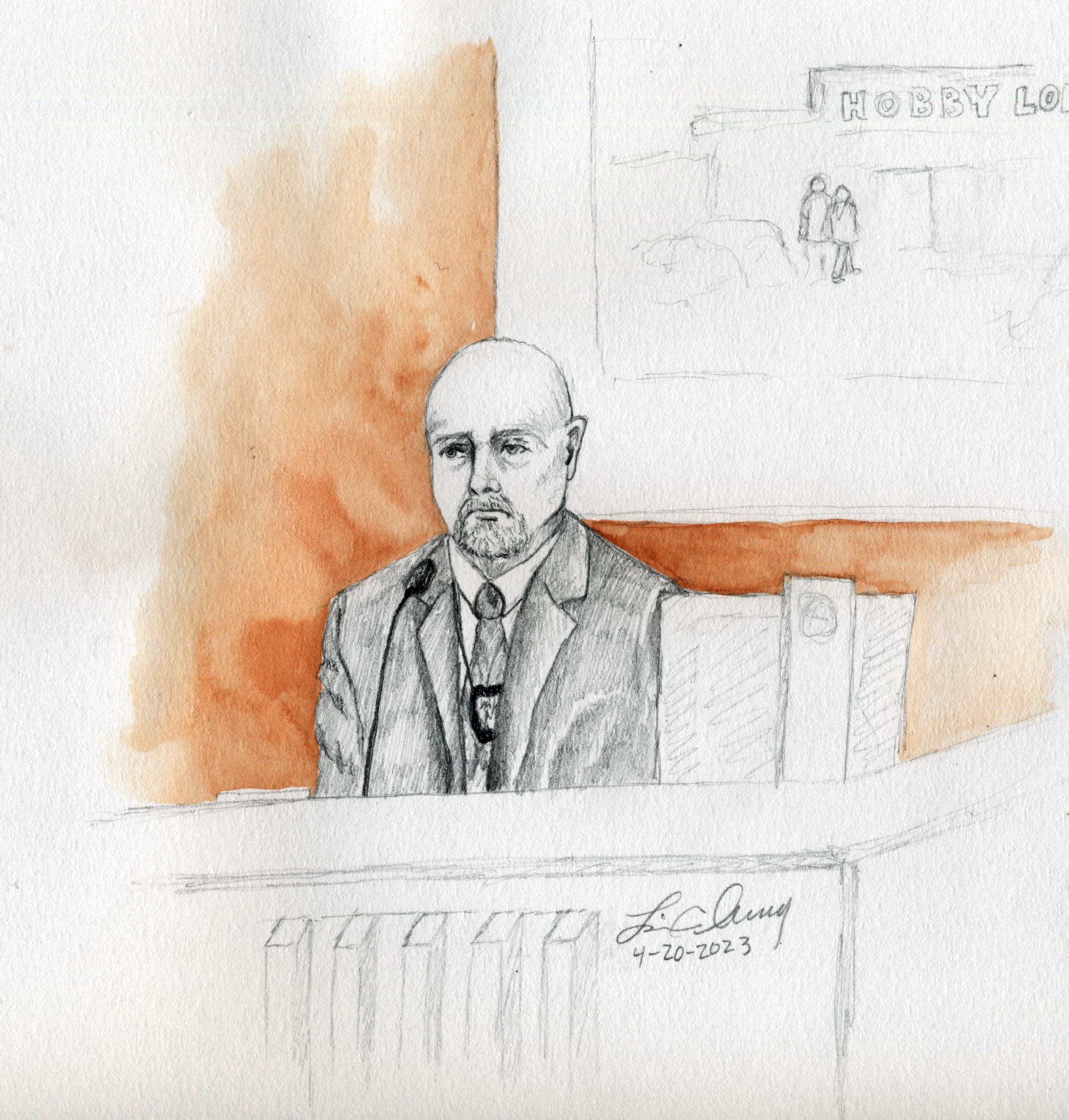 Rexburg Police Sgt. David Stubbs testifies in the Lori Vallow Daybell murder trial on Thursday.