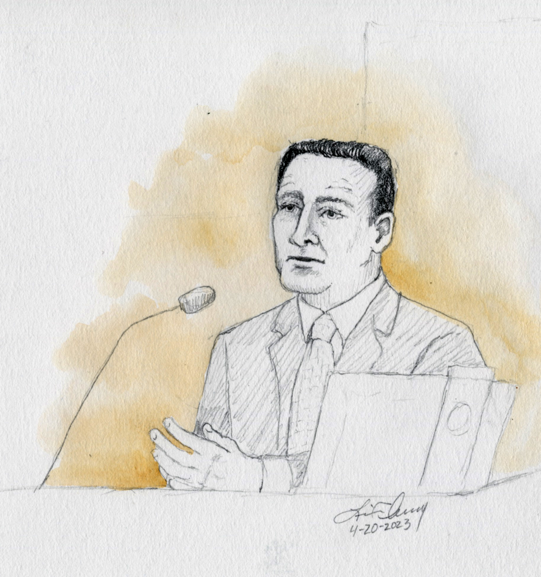 Chandler (Arizona) Police Sgt. Nathan Moffat testifies on Thursday in the Lori Vallow Daybell murder trial in Boise.