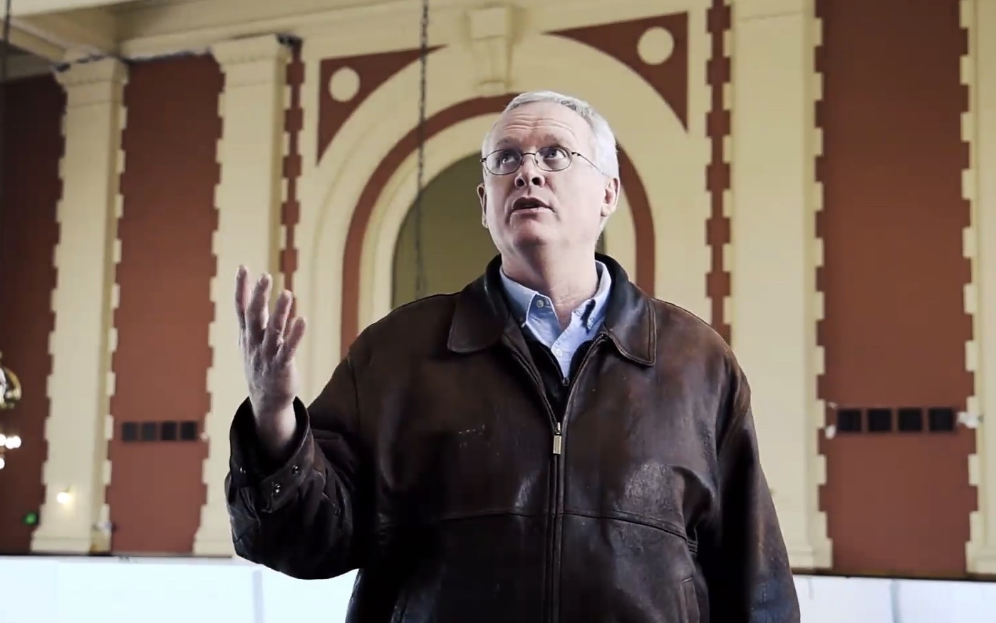 Jerod Johnson, a principal for the structural engineering firm Reaveley Engineers, talks about renovation of the Rio Grande Depot in a video released Thursday. The building suffered severe damage from an earthquake in 2020.