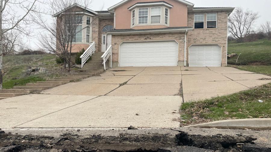 Landslide forces Layton man to leave home