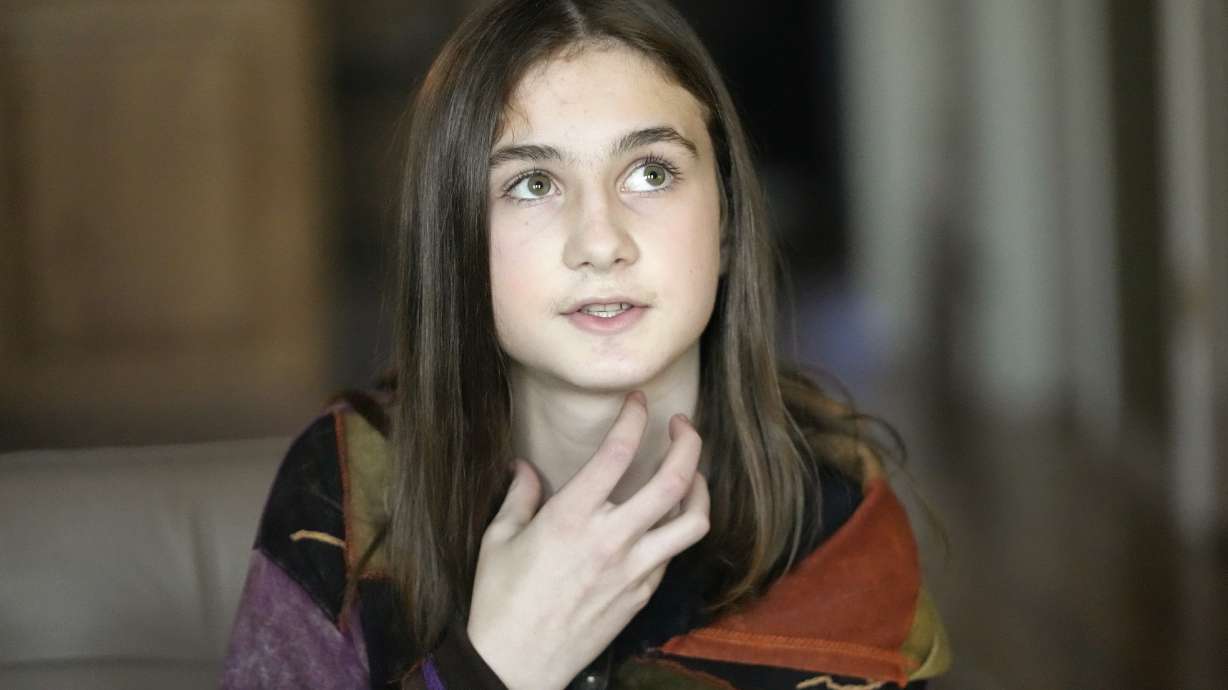 Asher Wilcox-Broekemeier, 13, speaks Feb. 7 in Salt Lake City. Republican lawmakers across the country are banning transgender-related medical treatment for minors.