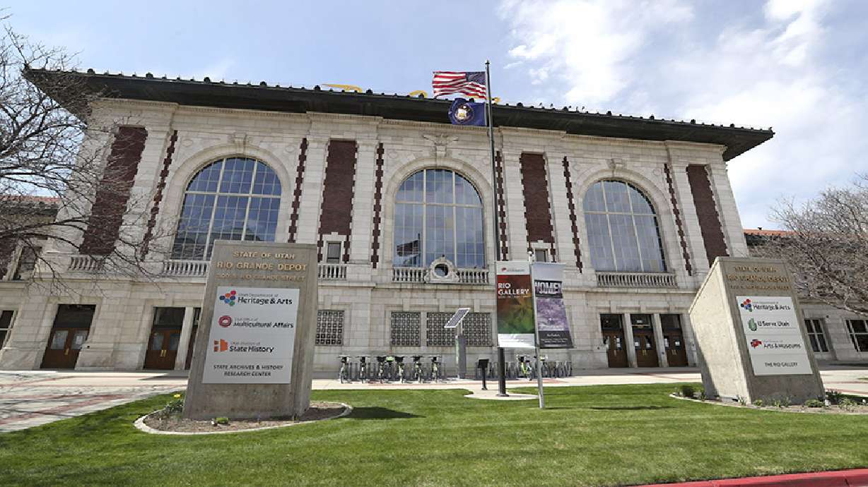 The Rio Grande Depot in Salt Lake City, April 9, 2020. The historic building, which has been closed since it was damaged by an earthquake in 2020, is set to be transferred to the University of Utah.