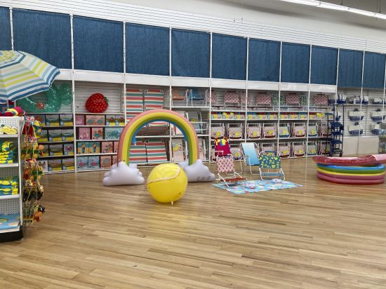A wide open space due to gaps in merchandise is seen on the floor of a Bed Bath & Beyond store, April 10 in Naples, Fla. Bed Bath & Beyond has filed for bankruptcy protection, but the company says its stores and websites will remain open and continue serving customers. The beleaguered home goods chain made the filing Sunday in U.S. District Court in New Jersey, listing its estimated assets and liabilities in the range of $1 billion and $10 billion.