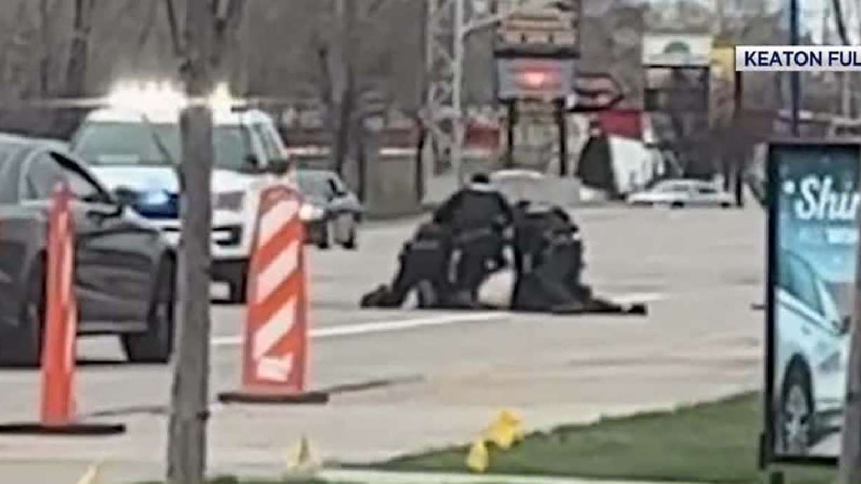Video taken by Keaton Fuller appears to show police officers punching a man in Ogden on Saturday.