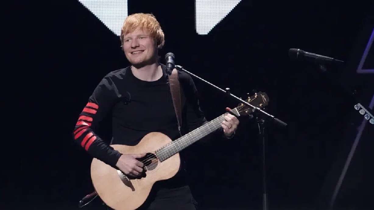 Ed Sheeran performs at Z100's iHeartRadio Jingle Ball on Dec. 10, 2021, in New York. Jury selection and opening statements are expected to begin Monday in a trial that mashes up Ed Sheeran's “Thinking Out Loud” with Marvin Gaye's “Let's Get It On.”