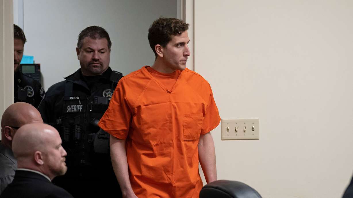 Bryan Kohberger is escorted into a courtroom Jan. 5, in Moscow, Idaho. The Idaho Supreme Court has denied a request by 30 news organizations to lift the gag order in the criminal case for a man accused in four University of Idaho student deaths.