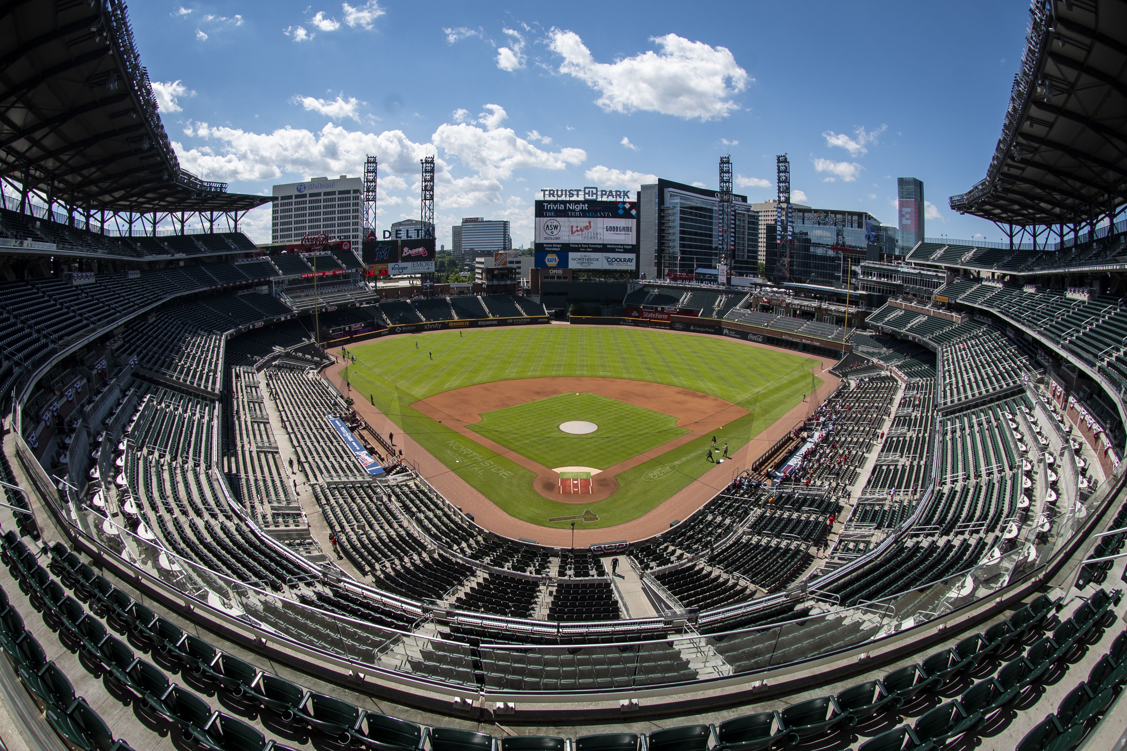Truist Park is seen before a baseball game between the Atlanta Braves and the Miami Marlins on May 29, 2022, in Atlanta.