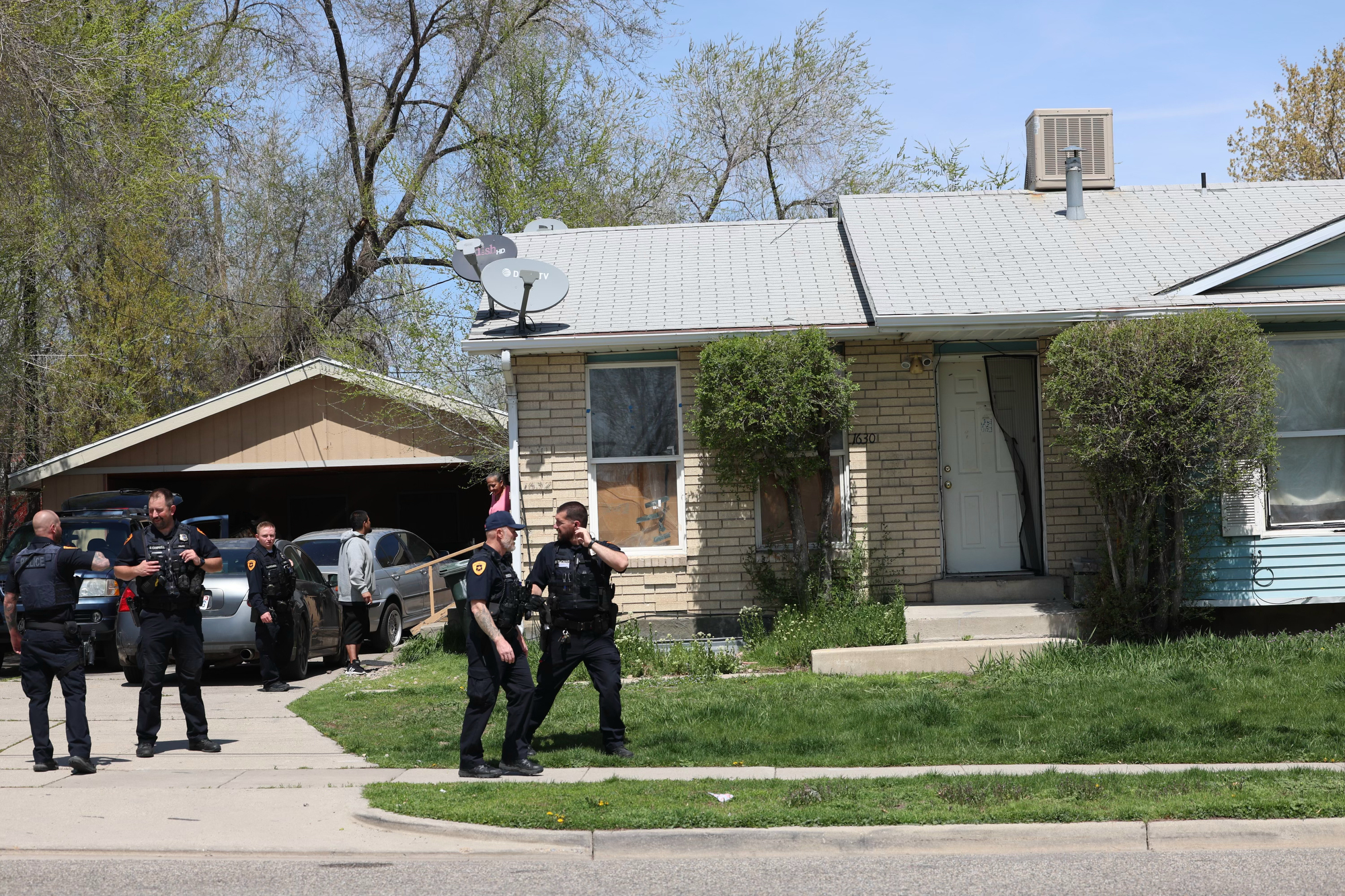 Salt Lake police investigate a shooting that killed a teenage girl near 1600 West and 500 South in Salt Lake City on April 26, 2023. On Monday, Joseph Landers was sentenced to prison for shooting and killing his 13-year-old sister.