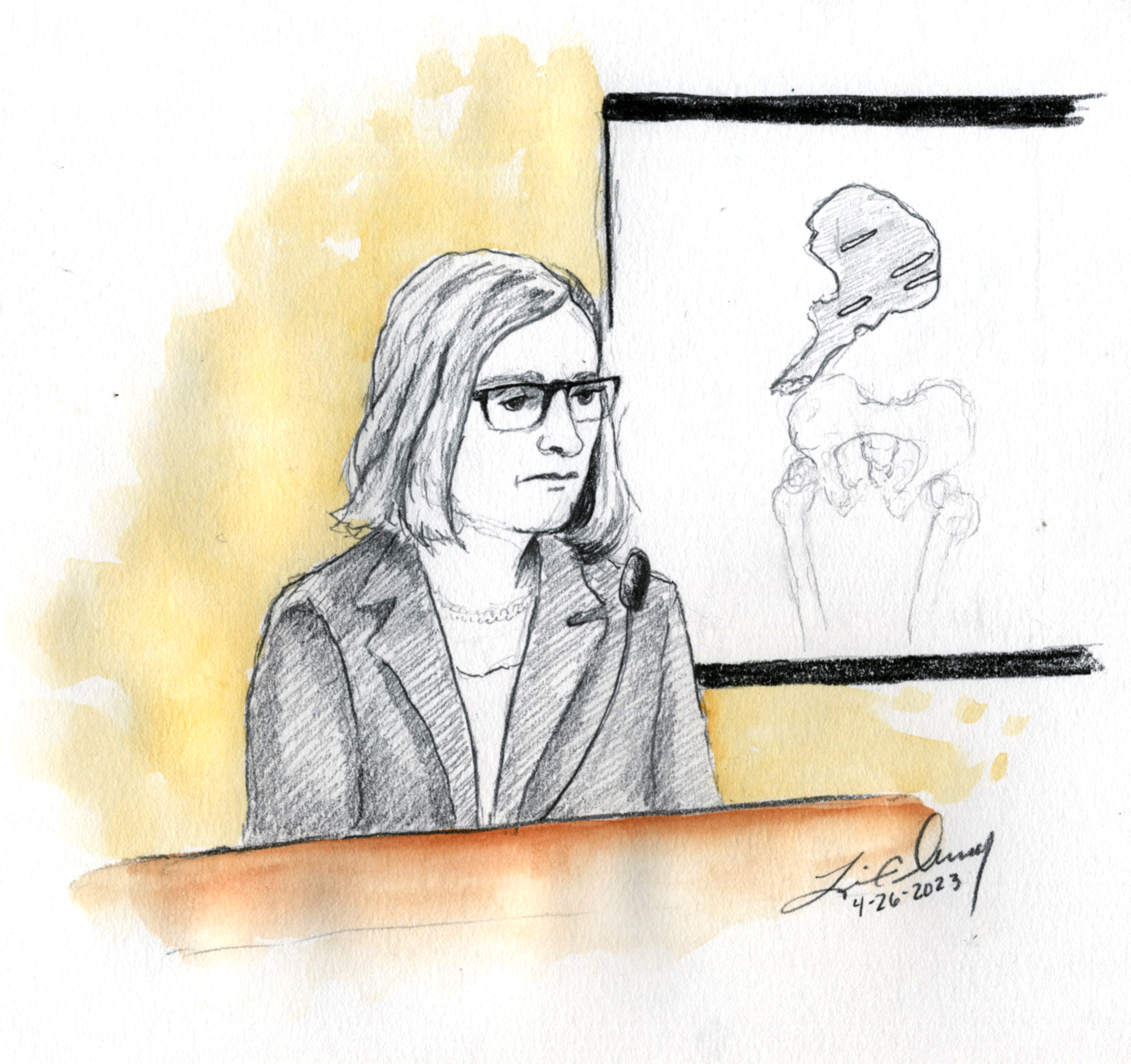 Dr. Angi Christensen, forensic anthropologist for the FBI, testifies Wednesday in the murder trial for Lori Vallow Daybell in Boise.